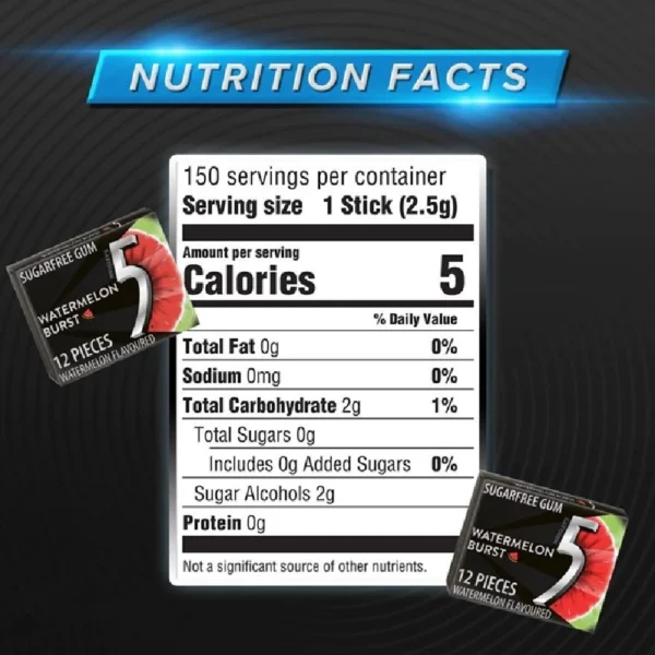 WRIGLEYS 5GUM Tempest Watermelon Flavor Chewing Gum 12 s