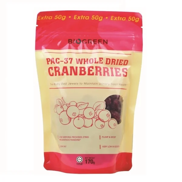 sg-11134201-7repo-m2zuzdlklns738.webp BIOGREEN PAC37 Whole Dried Cranberries 170g